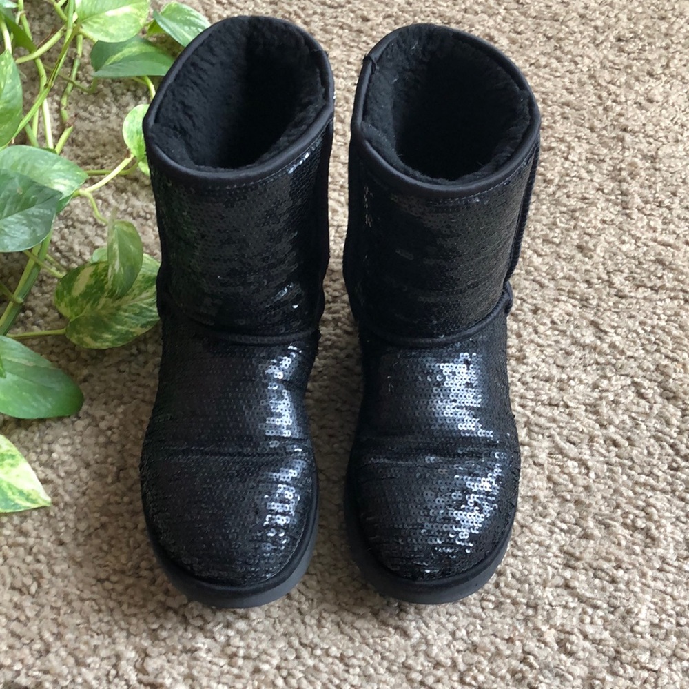 SEQUIN BLACK UGG BOOTS